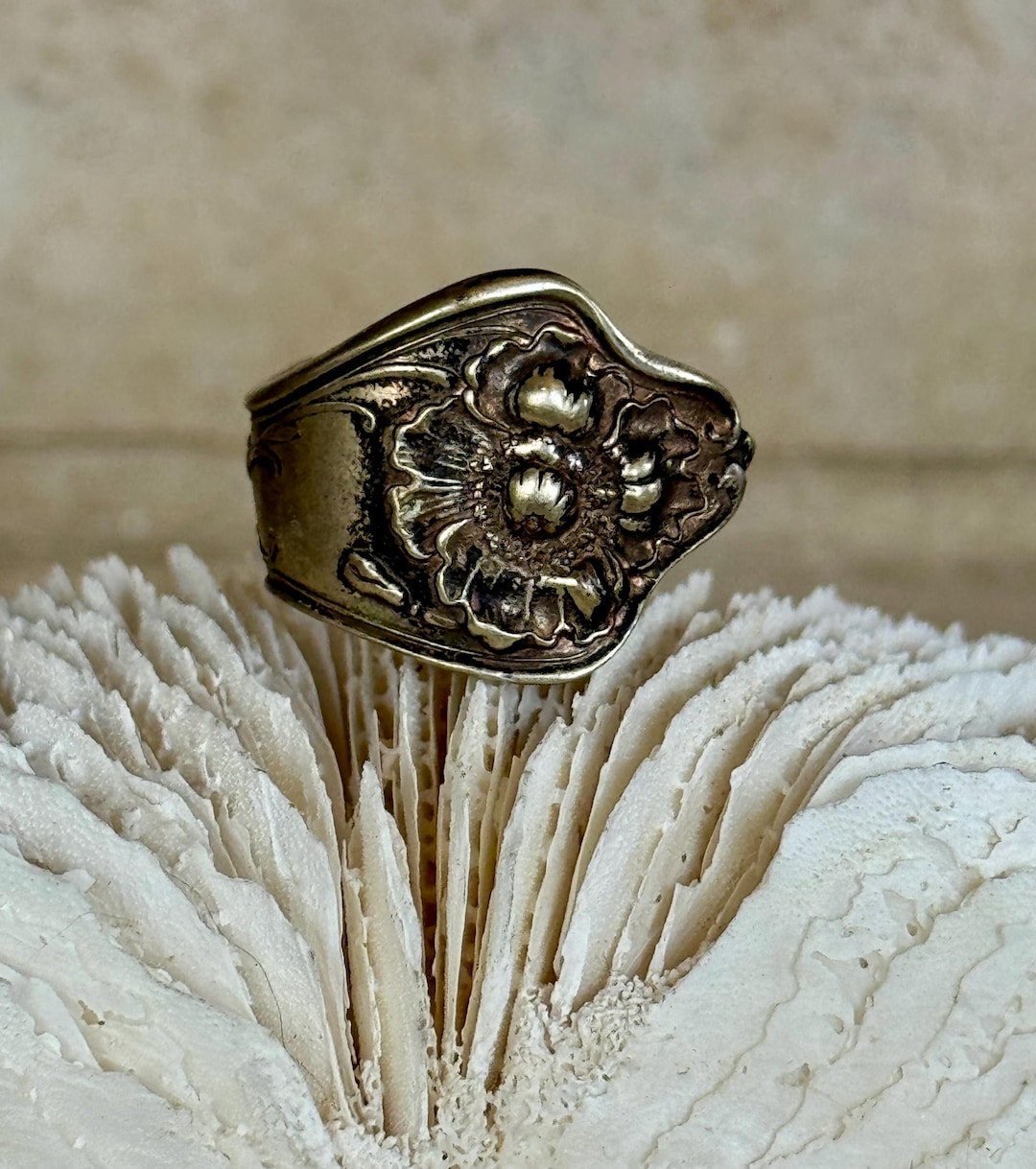 Art Nouveau Victorian Sterling Silver Floral Antique Spoon Ring - Etsy