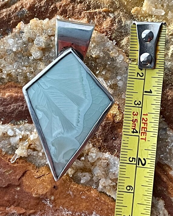 Rare Geometric  pyramid triangle  Sterling Silver… - image 4