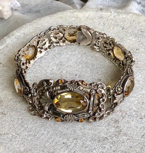 Beautiful Art Nouveau Austro Hungarian Citrine St… - image 1