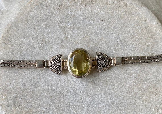 Beautiful Faceted Citrine Sterling Silver Byzanti… - image 5