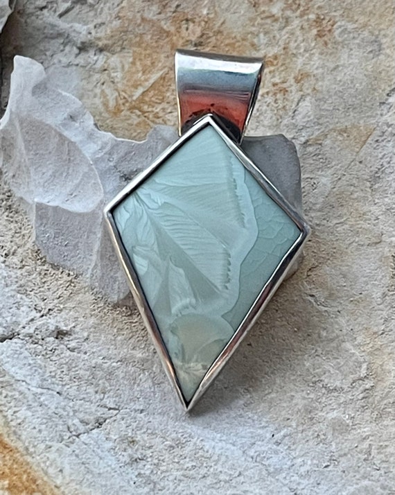 Rare Geometric  pyramid triangle  Sterling Silver… - image 1