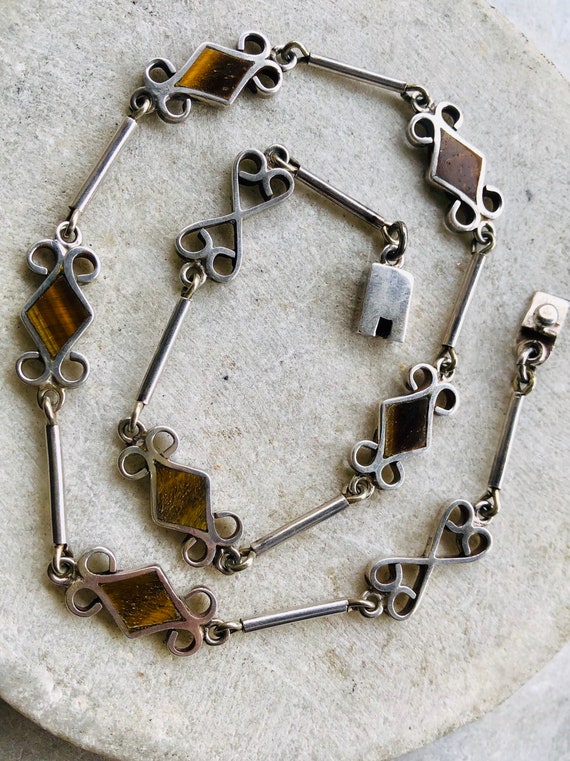 Pendentif En Argent 925 Mexicain - Style Mid Century Modern - Occasion - Belle Pièce Vintage