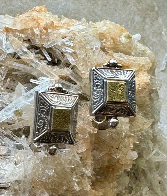 Savati Solid Sterling Silver with Gold  Byzantine… - image 7