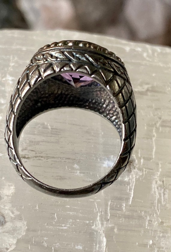 Purple Faceted Amethyst Cabachon Sterling Silver … - image 8