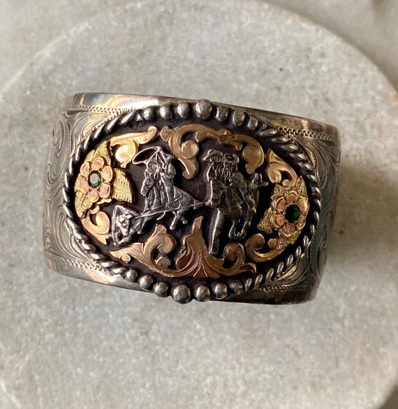 Bold Beautiful Hand Crafted Mexican Cowboy Riding… - image 10