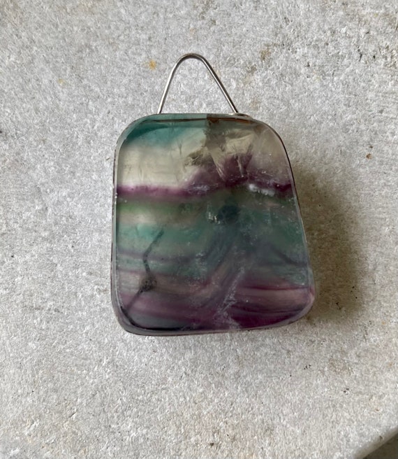 Beautiful Artisan Sterling Silver Rainbow Florite… - image 7