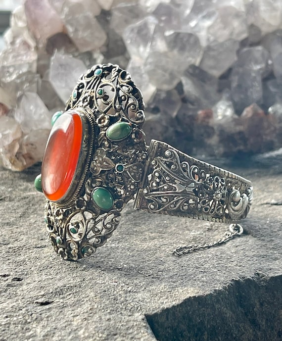 Stunning Austro Hungarian Carnelian Persian Turqu… - image 9