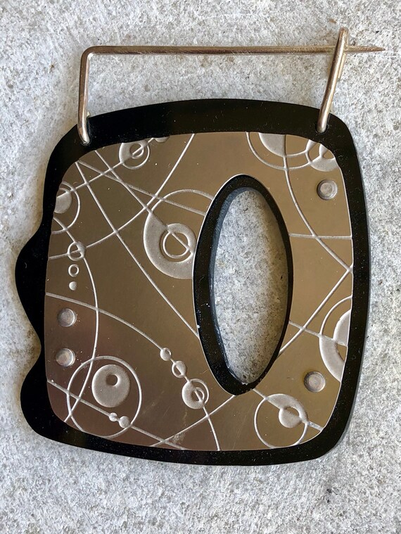 Beautiful Modernist Artisan  Wood Silver Vintage … - image 6