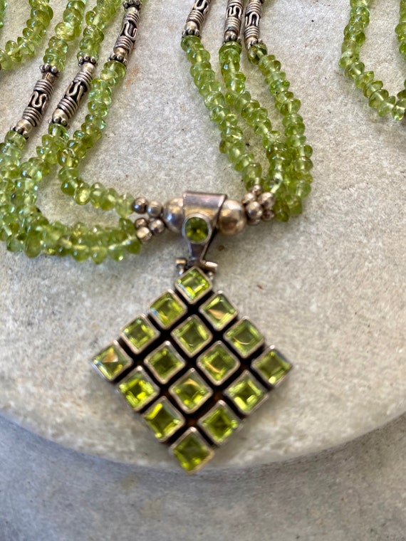Beautiful Green Peridot Sterling Silver Multi Str… - image 10