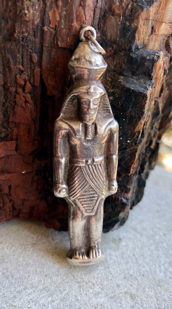 Art Deco Egyptian 3 Dimensional Pharaoh Vintage A… - image 1