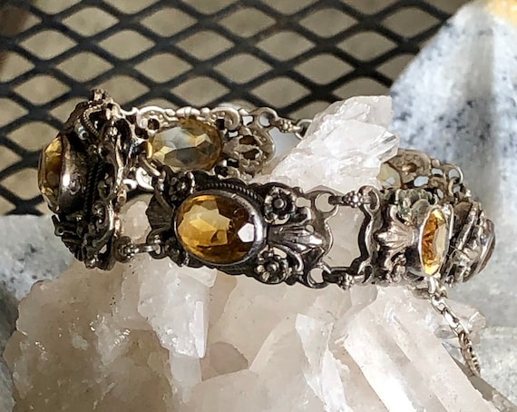 Beautiful Art Nouveau Austro Hungarian Citrine St… - image 3