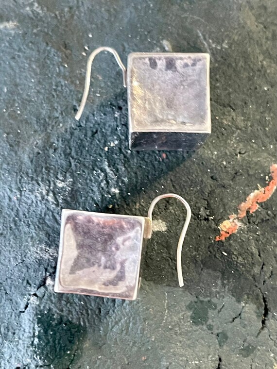 Mexican Modern Sculpted Sterling Silver Geometric… - image 5