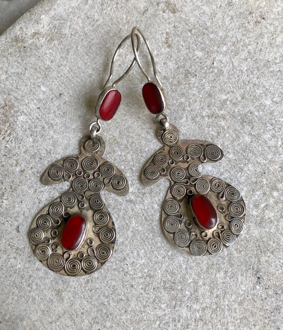 Ethnographic Silver Carnelian Tribal Bedouin Vint… - image 1