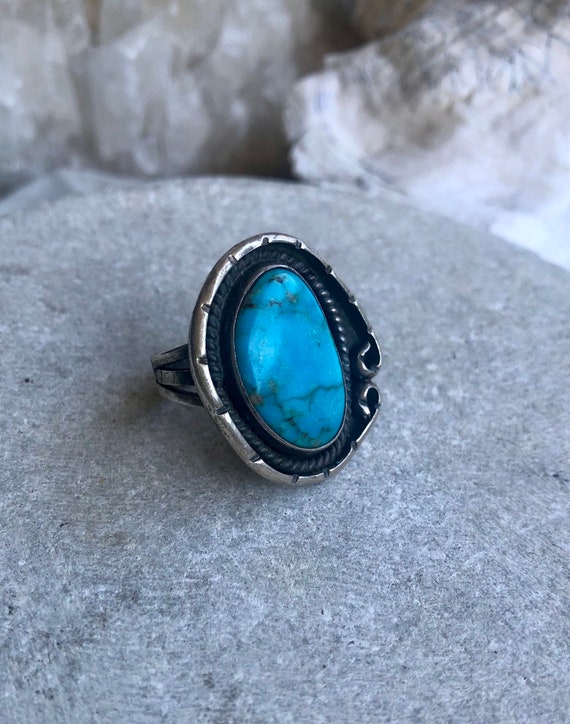 Old Native American Sterling Silver Turquoise Vin… - image 8