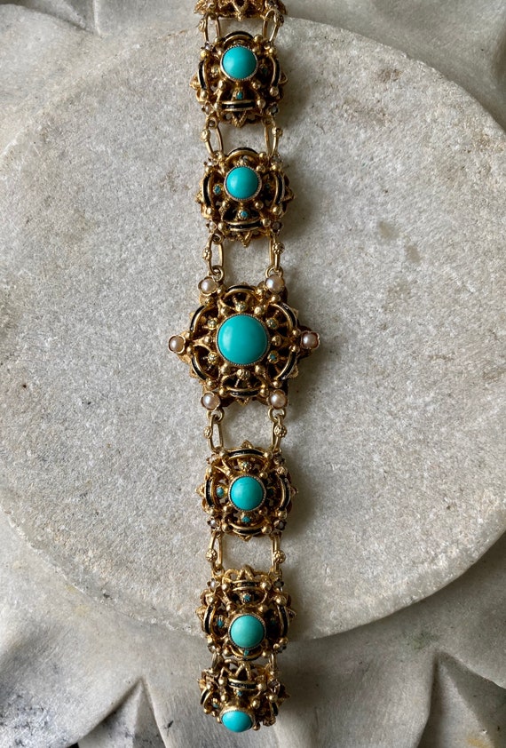 Beautiful Austro Hungarian Persian Turquoise Pear… - image 1