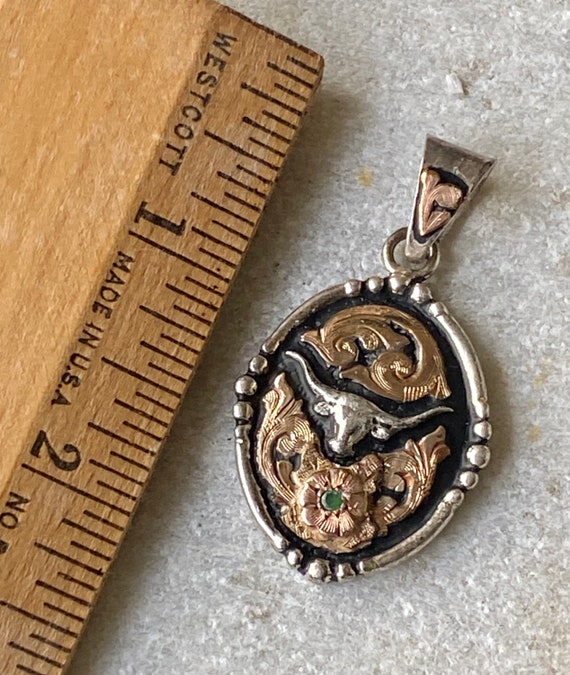 Stunning Hand Crafted Mexican Emerald Sterling Si… - image 7