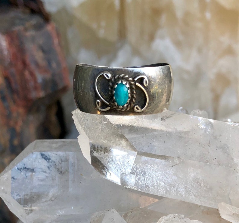 Old Native American Sterling Silver Turquoise Vintage Ring - Etsy