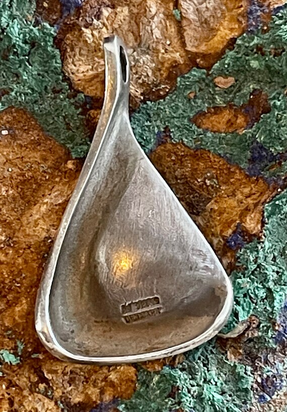 Modernist Denmark Sterling Silver Vintage Pendant… - image 2