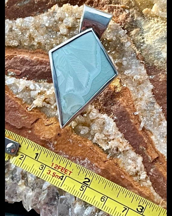 Rare Geometric  pyramid triangle  Sterling Silver… - image 3