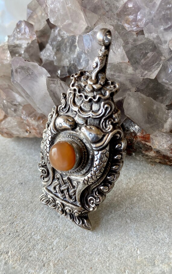 Highly Detailed Silver Golden Moonstone Sacred Ti… - image 6