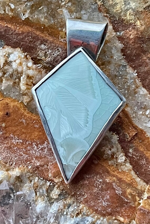 Rare Geometric  pyramid triangle  Sterling Silver… - image 10