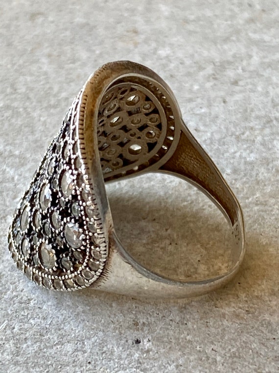 Beautiful Open Back Zircon Sterling Silver Vintag… - image 6