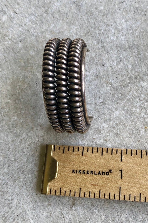 Spiral Sterling Silver Vintage Hoop Earrings - image 8