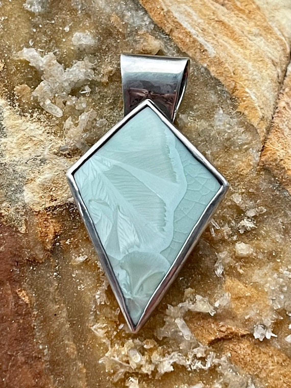 Rare Geometric  pyramid triangle  Sterling Silver… - image 7