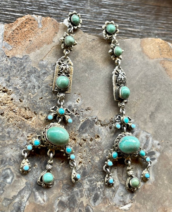 Stunning Persian Turquoise Silver Austro Hungaria… - image 6