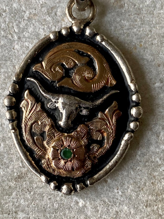 Stunning Hand Crafted Mexican Emerald Sterling Si… - image 6