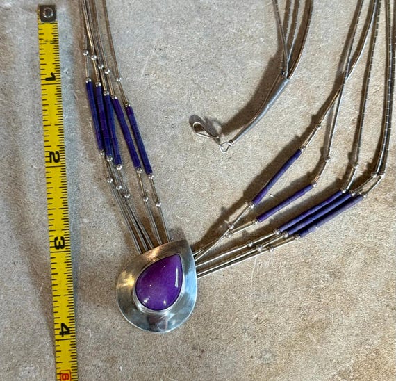 Native American Liquid Sterling Silver Purple Sug… - image 4