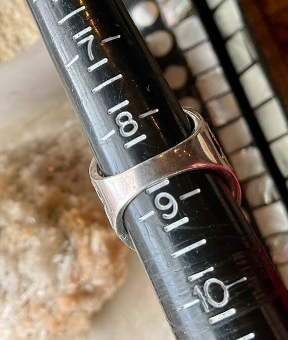 Solid Sterling Silver Scroll Work Speckled  Brown… - image 7