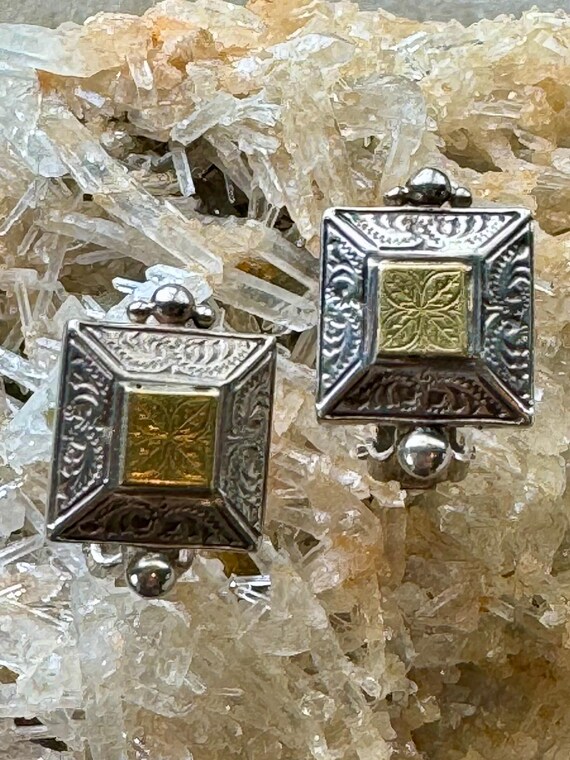 Savati Solid Sterling Silver with Gold  Byzantine… - image 1