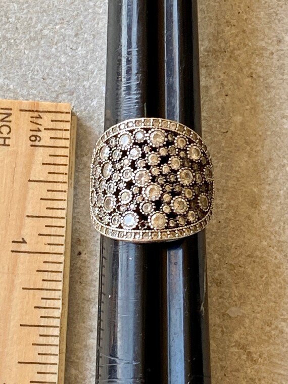 Beautiful Open Back Zircon Sterling Silver Vintag… - image 5