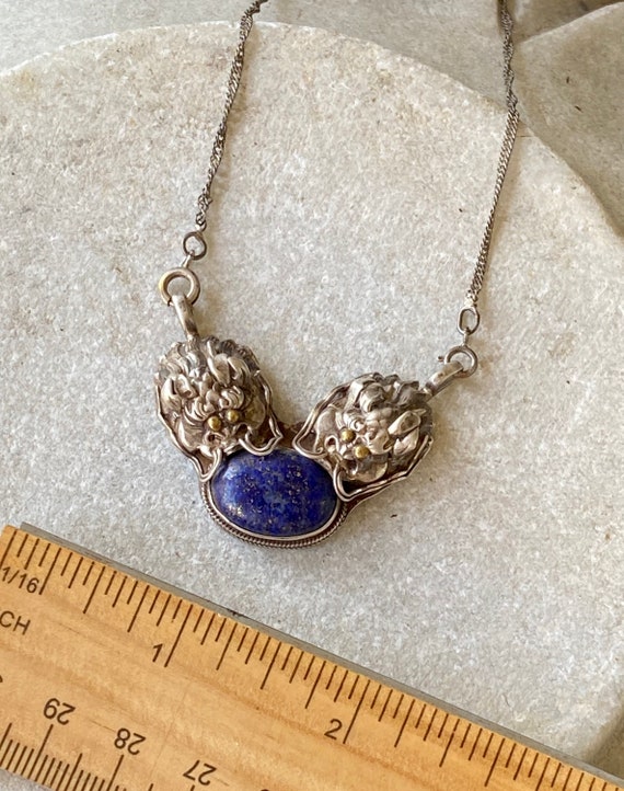 Dubble Dragon Blue Lapis Sterling Silver Vintage … - image 5