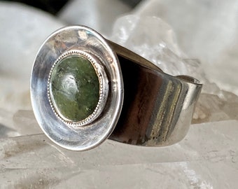 1973 Jade Grand Duchess Towle Vintage Sterling Spoon Ring