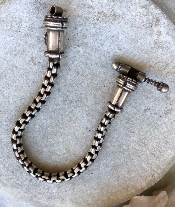 Tribal Silver Vintage Rope Bracelet - image 4