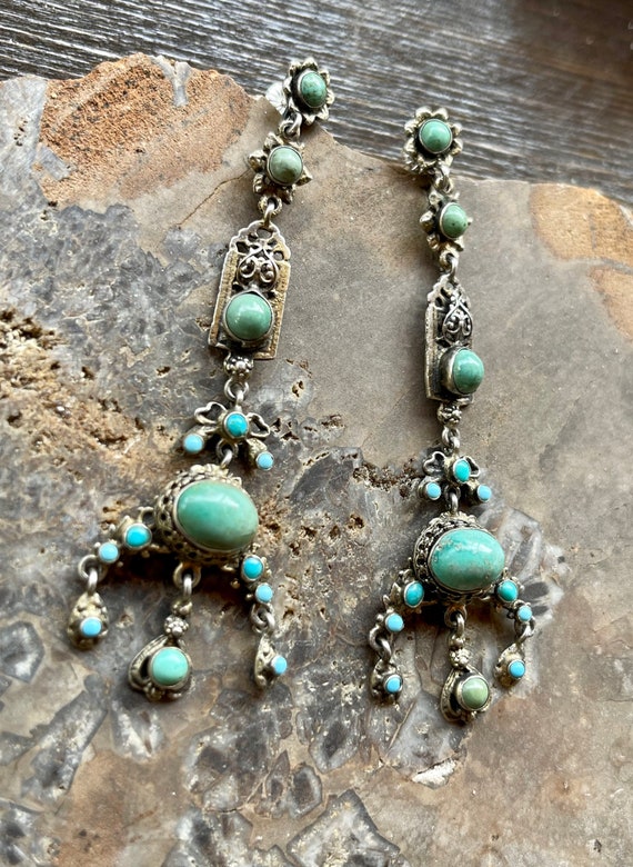 Stunning Persian Turquoise Silver Austro Hungaria… - image 7