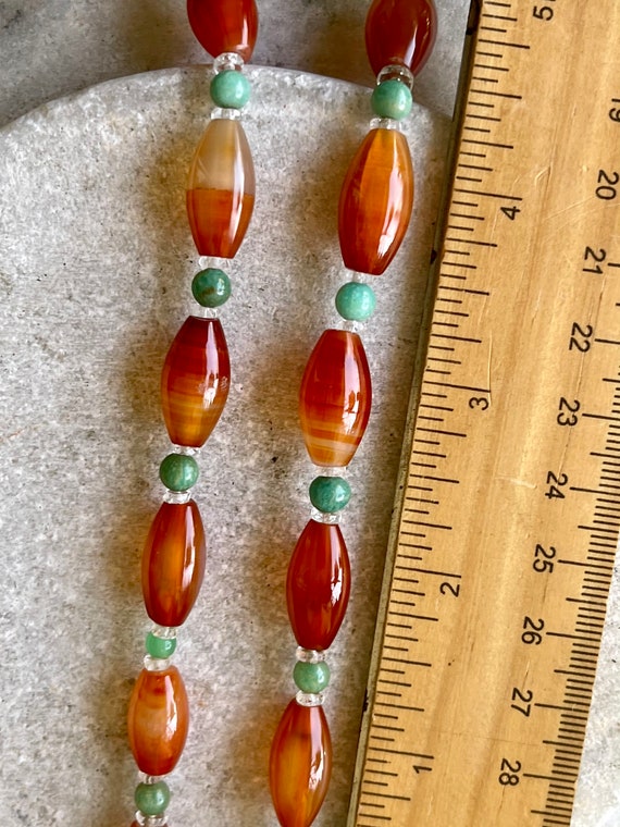 Beautiful Carnelian Green Jade Rock Quartz Crysta… - image 7