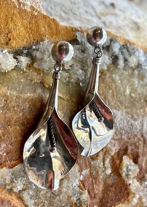 Beautiful Sculpted Sterling Silver Anthurium Flow… - image 4