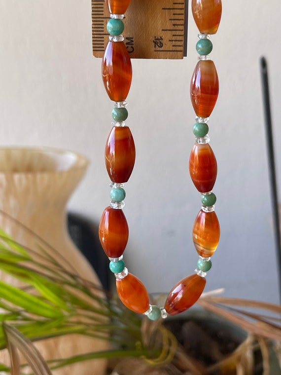 Beautiful Carnelian Green Jade Rock Quartz Crysta… - image 6