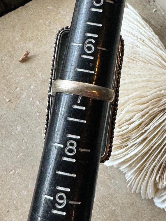 Bold Chunky Sterling Silver Ruby Zoisite Vintage … - image 6