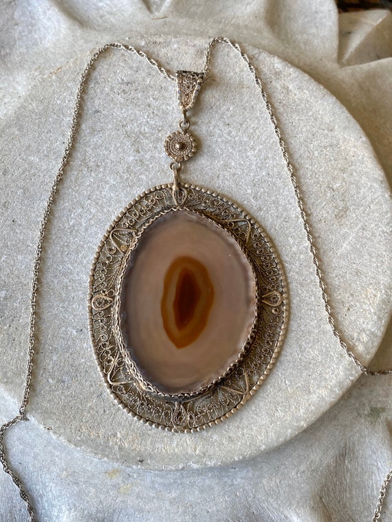 Stunning Art Nouveau Sterling Silver Filigree Sli… - image 9