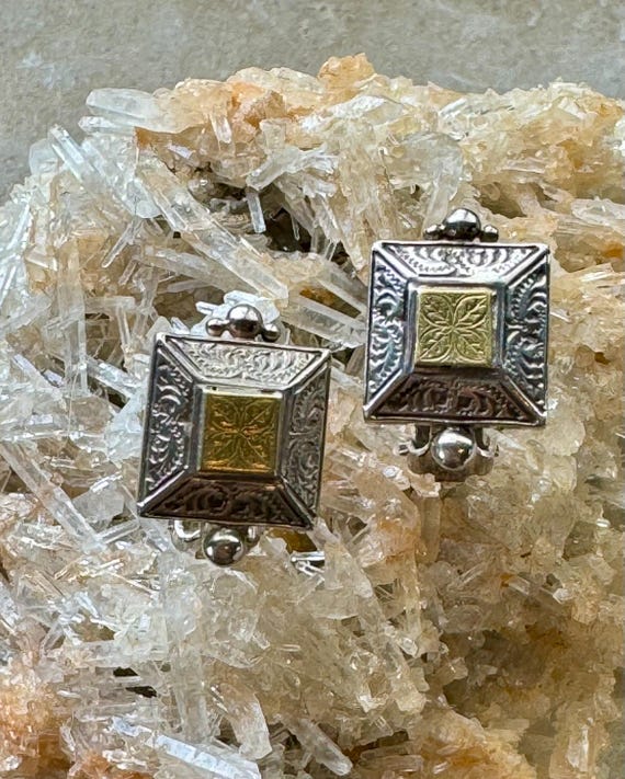 Savati Solid Sterling Silver with Gold  Byzantine… - image 10