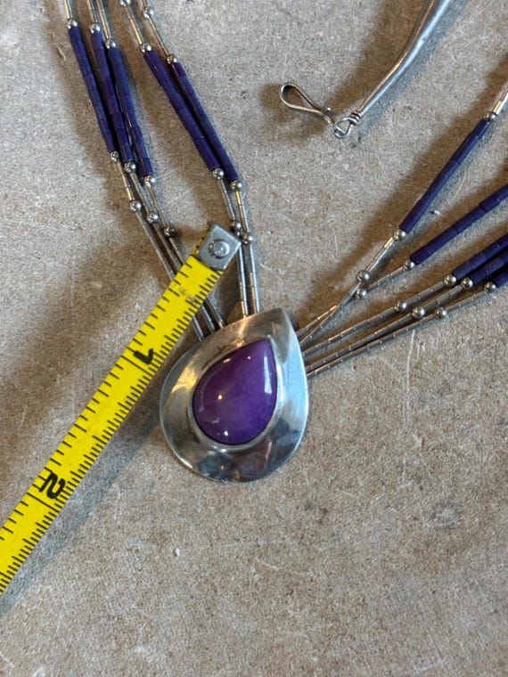 Native American Liquid Sterling Silver Purple Sug… - image 3