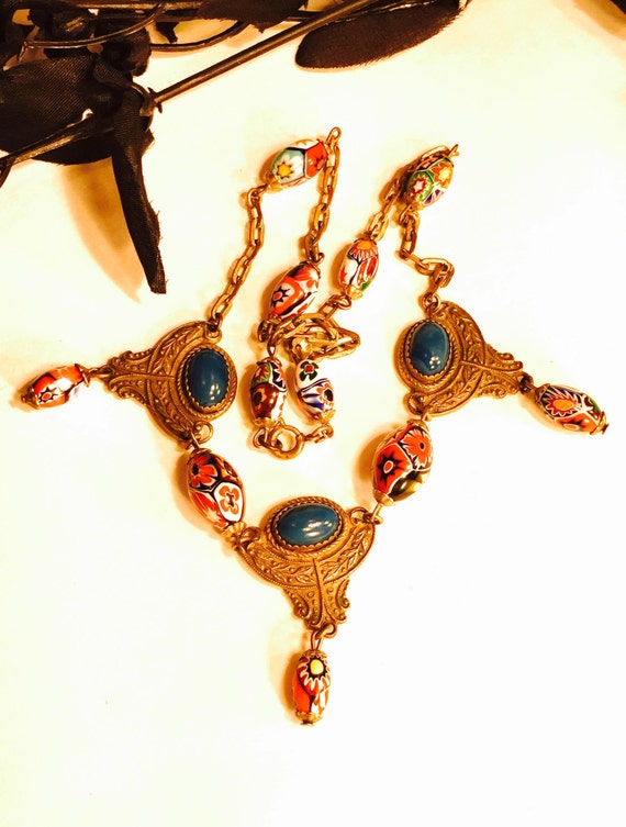 Beautiful Art Nouveau Art Deco Italian Art Glass … - image 2