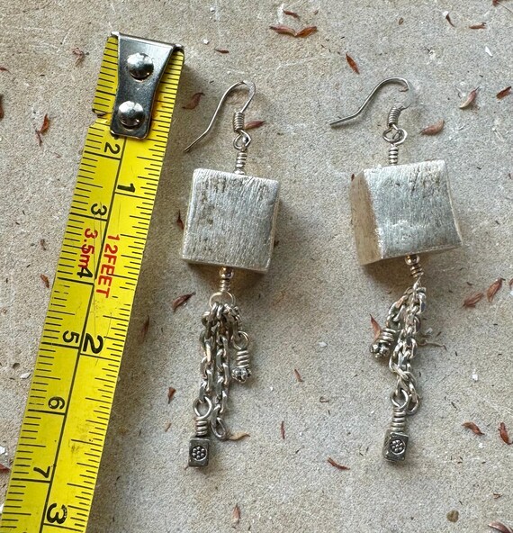 Solid Sterling Silver Artisan Moodernist Geometri… - image 1