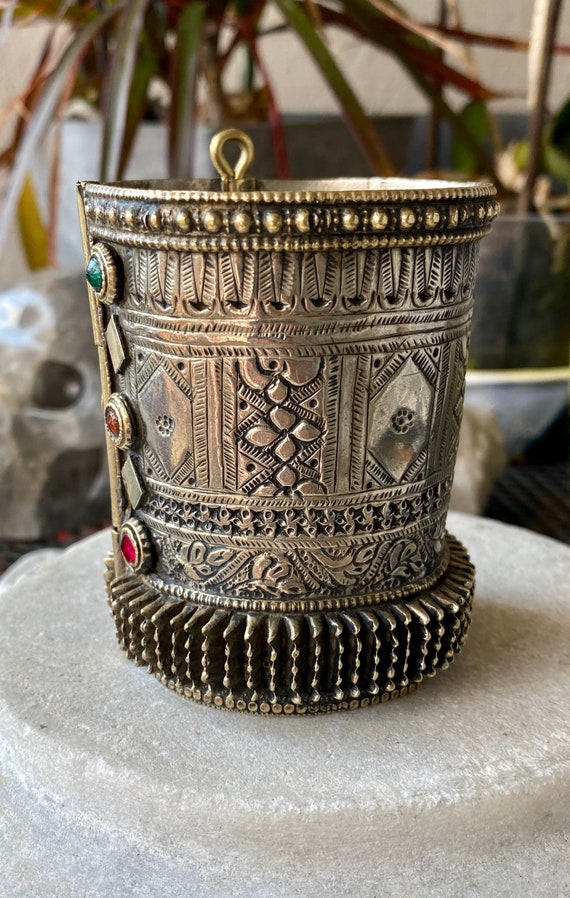Amazing Old Berber Ornate Tribal Silver Heavy Vin… - image 4