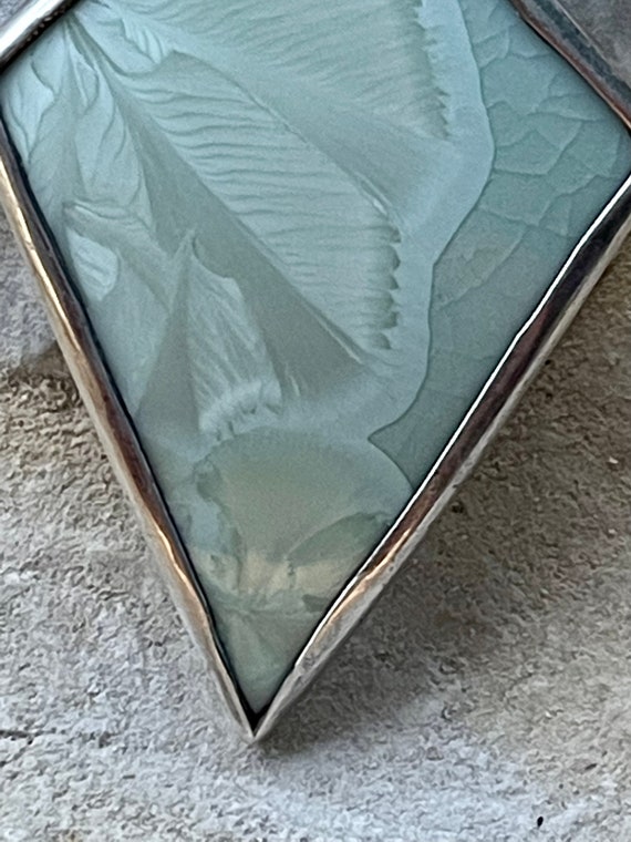 Rare Geometric  pyramid triangle  Sterling Silver… - image 2