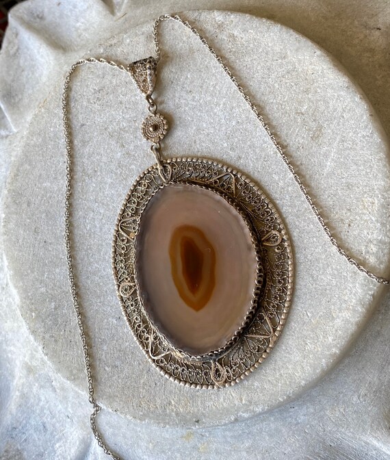 Stunning Art Nouveau Sterling Silver Filigree Sli… - image 4